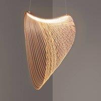 Luceplan Illan LED wooden pendant lamp, dimmable, 100 cm