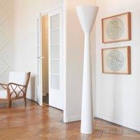 Luceplan Carrara LED uplighter floor lamp with a dimmer, white