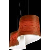 LZF LAMPS LZF New Wave hanging light, cherry wood/ivory