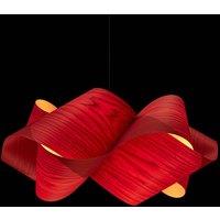 LZF LAMPS LZF Swirl pendant, black cable 54 cm red