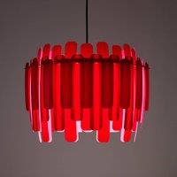 LZF LAMPS LZF Maruja wooden pendant light, red