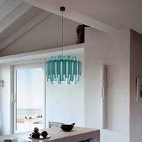 LZF LAMPS LZF Maruja wooden pendant light, blue