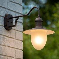 Lucide Aruba outdoor wall light, 25 cm, rust brown