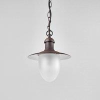 Lucide Aruba outdoor hanging light, rusty brown