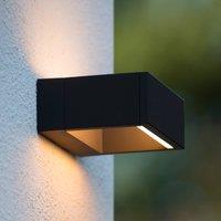 Lucide Goa - angular LED outdoor wall light in black