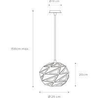 Lucide Malunga hanging light made of metal white and gold