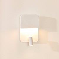 Lucide Boxer LED wall light with spot, white