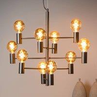 Lucide Leanne hanging light, black, ten-bulb