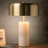 Lucide Mirasol white marble table lamp