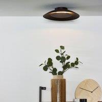 Lucide LED ceiling light Foskal in black, 34.5 cm
