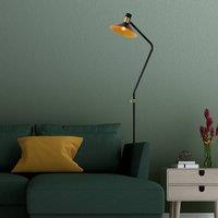 Lucide Pepijn floor lamp in black and gold, 1-bulb