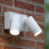 Lucide Outdoor wall spotlight Taylor Sensor, 2-bulb white