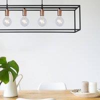 Lucide Pendant light Arthur, 5-bulb, black