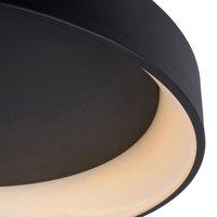 Lucide Talowe LED ceiling light, black, 80 cm
