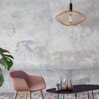Lucide Mesh pendant light, trapezoidal, 45 cm, gold