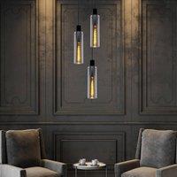 Lucide Orlando pendant light, smoke grey, 3-bulb