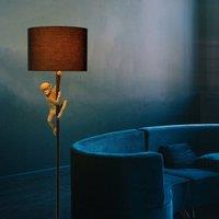 Lucide Extravaganza Chimp floor lamp, gold matt/black