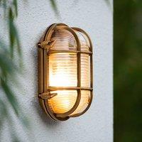 Lucide Dudley outdoor wall light, brass