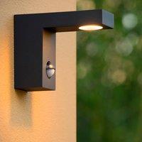 Lucide Texas LED outdoor wall light with a motion sensor