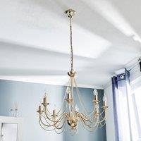 Domiluce Chandelier Retro, 8-bulb, gold, 120 cm suspension