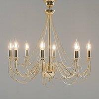 Domiluce Retro chandelier, 8-bulb, gold, 75 cm suspension