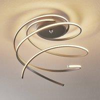 Domiluce Lungo LED ceiling light 3-arm aluminium, remote
