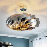 Euluna Vento ceiling light, chrome nickel-coloured, 60 cm, metal