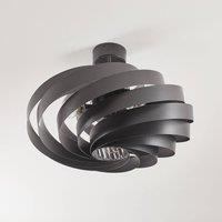 Domiluce Vento ceiling light, black, 60 cm, metal, E27