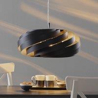 Domiluce Vento pendant light, black, 60 cm, metal, E27