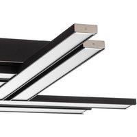 Domiluce Largo LED ceiling light, 8-bulb, black