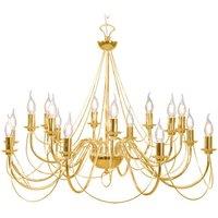 Domiluce Retro chandelier, 16 lights, gold