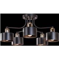 Domiluce Helix ceiling light, black, 5-bulb