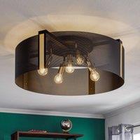 Euluna Etro ceiling light, 70 cm, black/gold