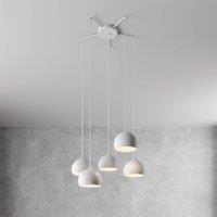 Luminex Sool pendant light, white, 5-bulb