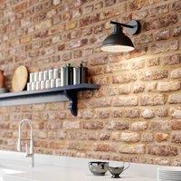 Luminex Sven wall light, black, metal, 1-bulb