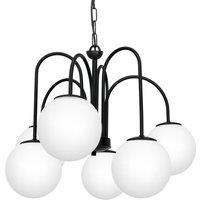 Luminex Berlin pendant light, 6-bulb, black