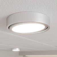 Prios Uvan LED ceiling lamp tiltable round, chrome