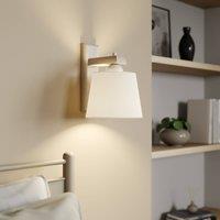 Lamkur Sweden wall light with wooden frame, antique white