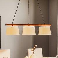Lamkur Sweden pendant light, 3-bulb, walnut oak