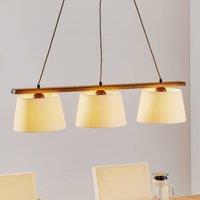 Lamkur Sweden pendant light, 3-bulb, rustic oak