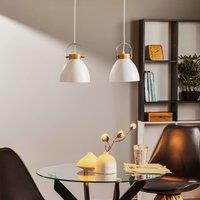 Lamkur Bergen pendant light, 2-bulb, white