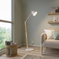 Lamkur Skansen floor lamp, adjustable, white