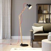 Lamkur Skansen floor lamp, adjustable, black