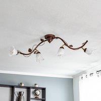 Lamkur Siena Florentine style curved ceiling light, 4-bulb