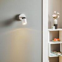 Lamkur Tec wall spotlight in white, 1-bulb