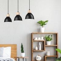 Envostar Tira pendant light, 3-bulb, black