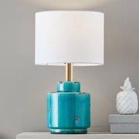 Marksljd Cous textile table lamp with ceramic base