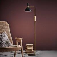 Marksljd Dimmable Larry floor lamp, black and brass