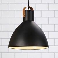 Marksljd Hanging lamp Eagle with metal shade 35 cm black