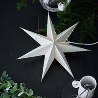 Marksljd Lively decorative star, hanging, grey, 45 cm